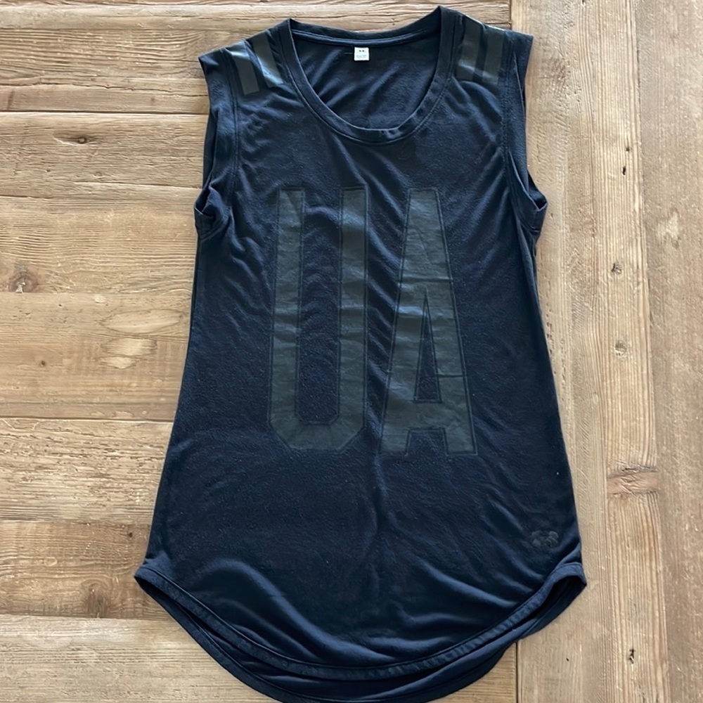 Under Amour Black Relaxed Fit Muscle Tee